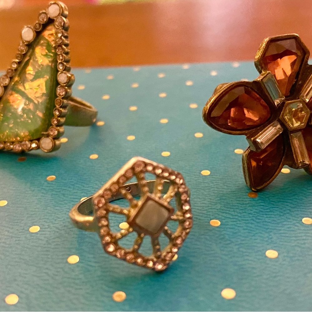 3 cocktail rings
